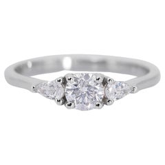 Lovely 18k White Gold Ring with .63 Natural Diamond