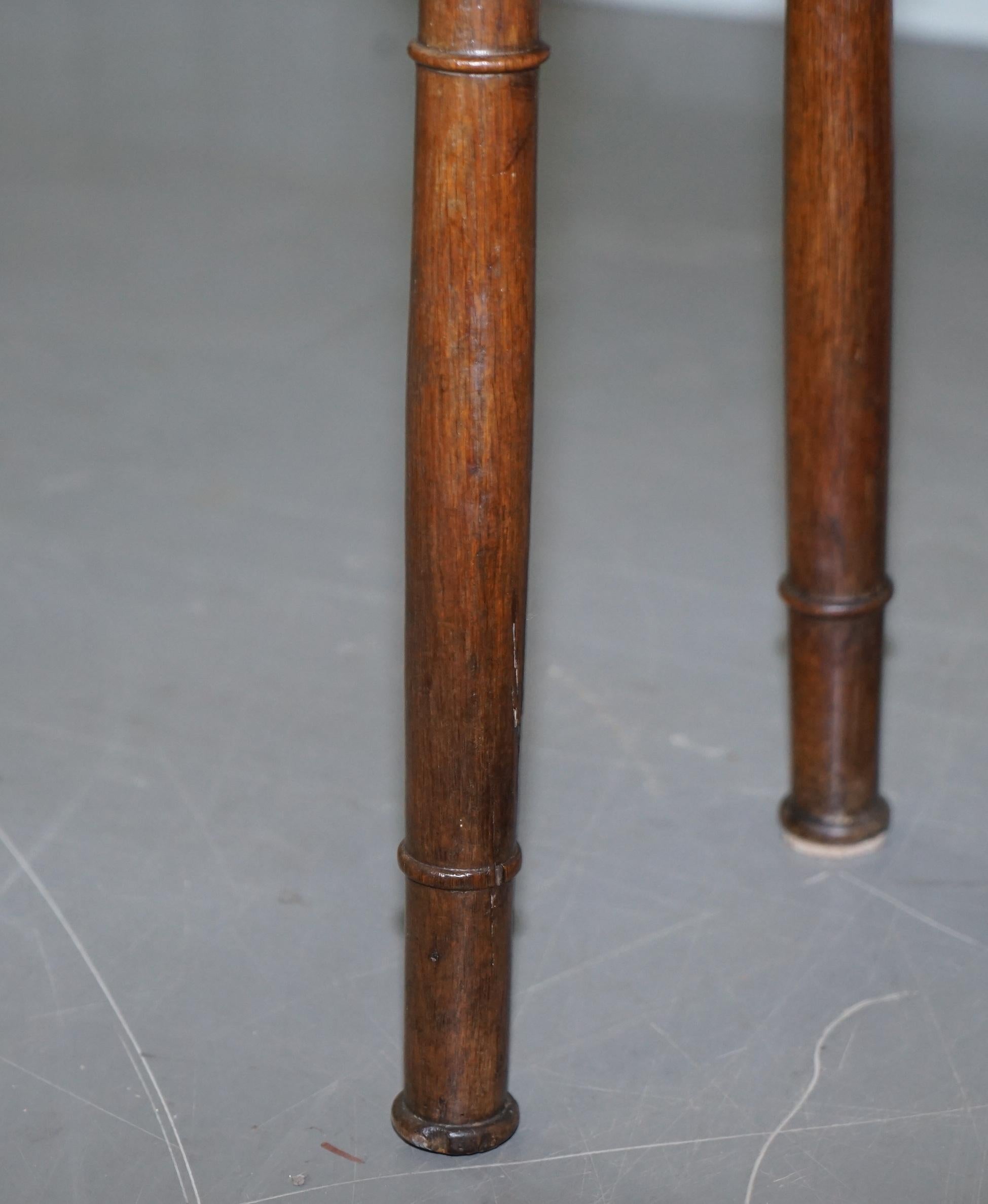 Lovely 18th Century Dutch Stool with Handle Cut Out in the Top Bar Pub Study 4