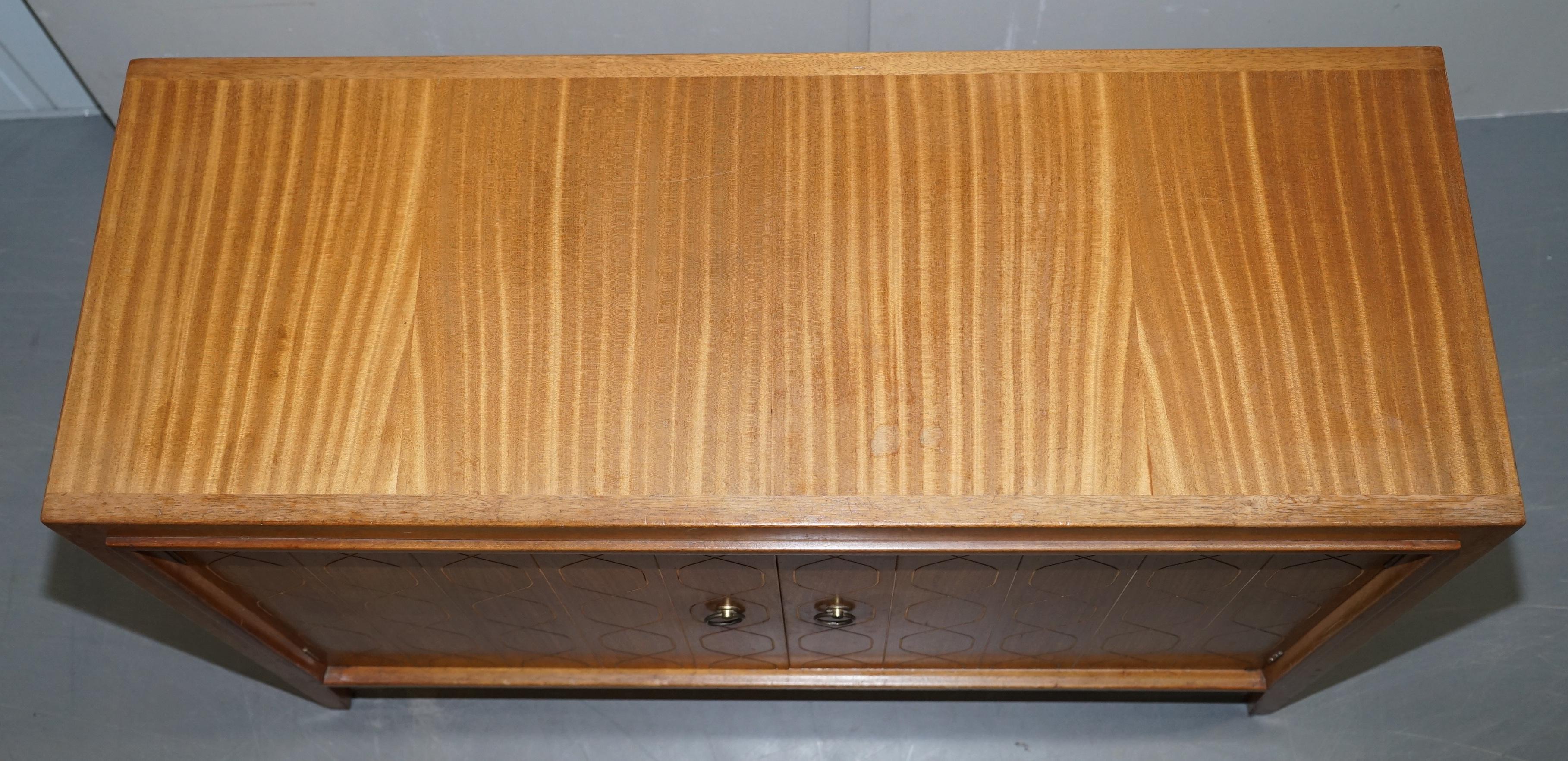 Mid-Century Modern Lovely 1953 Gordon Russell Double Helix Sideboard Hardwood and Bombay Hardwood