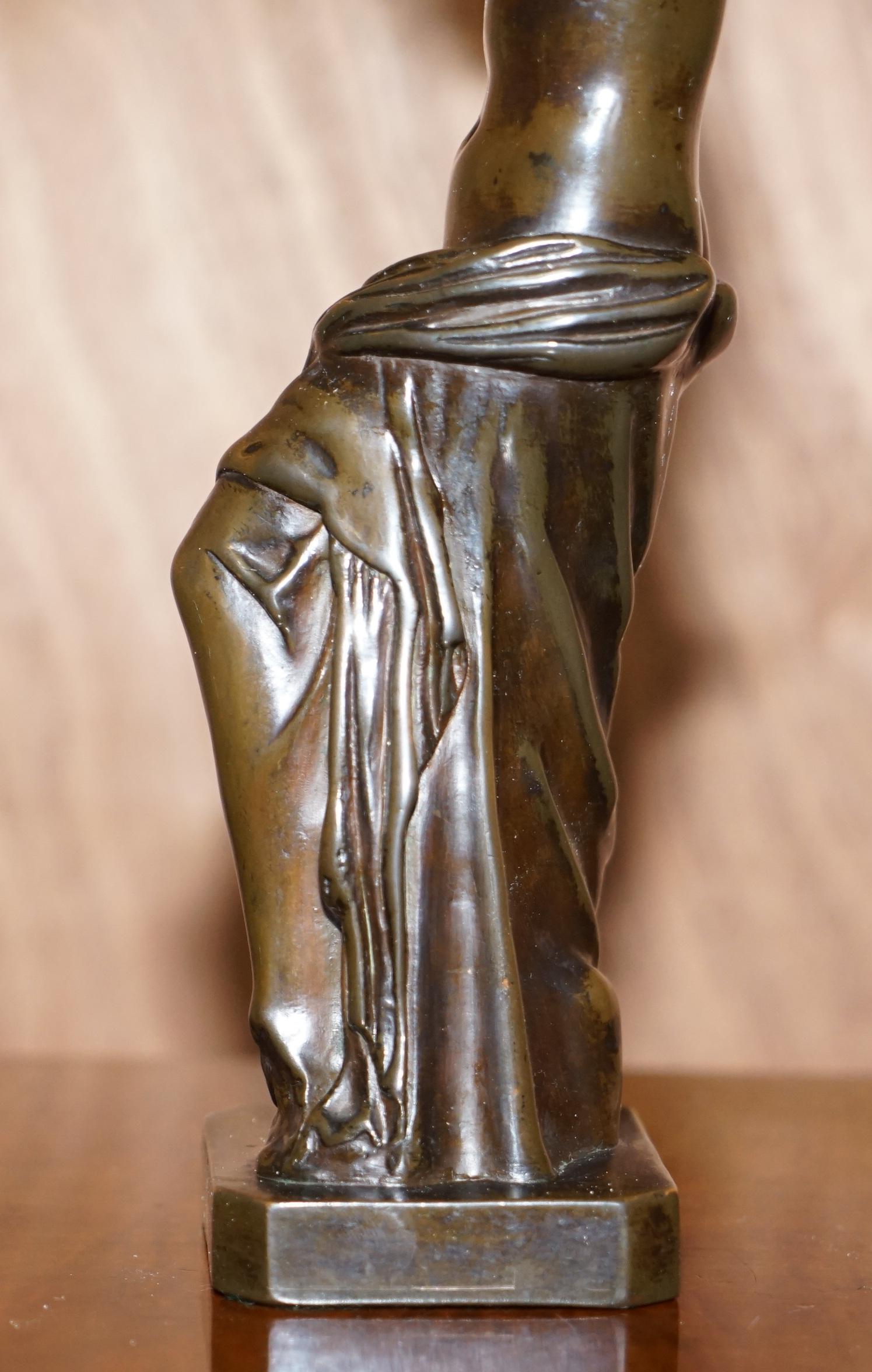 Ravissante statue italienne ancienne de Vénus de Milo Grand Tour du 19ème siècle en bronze en vente 5