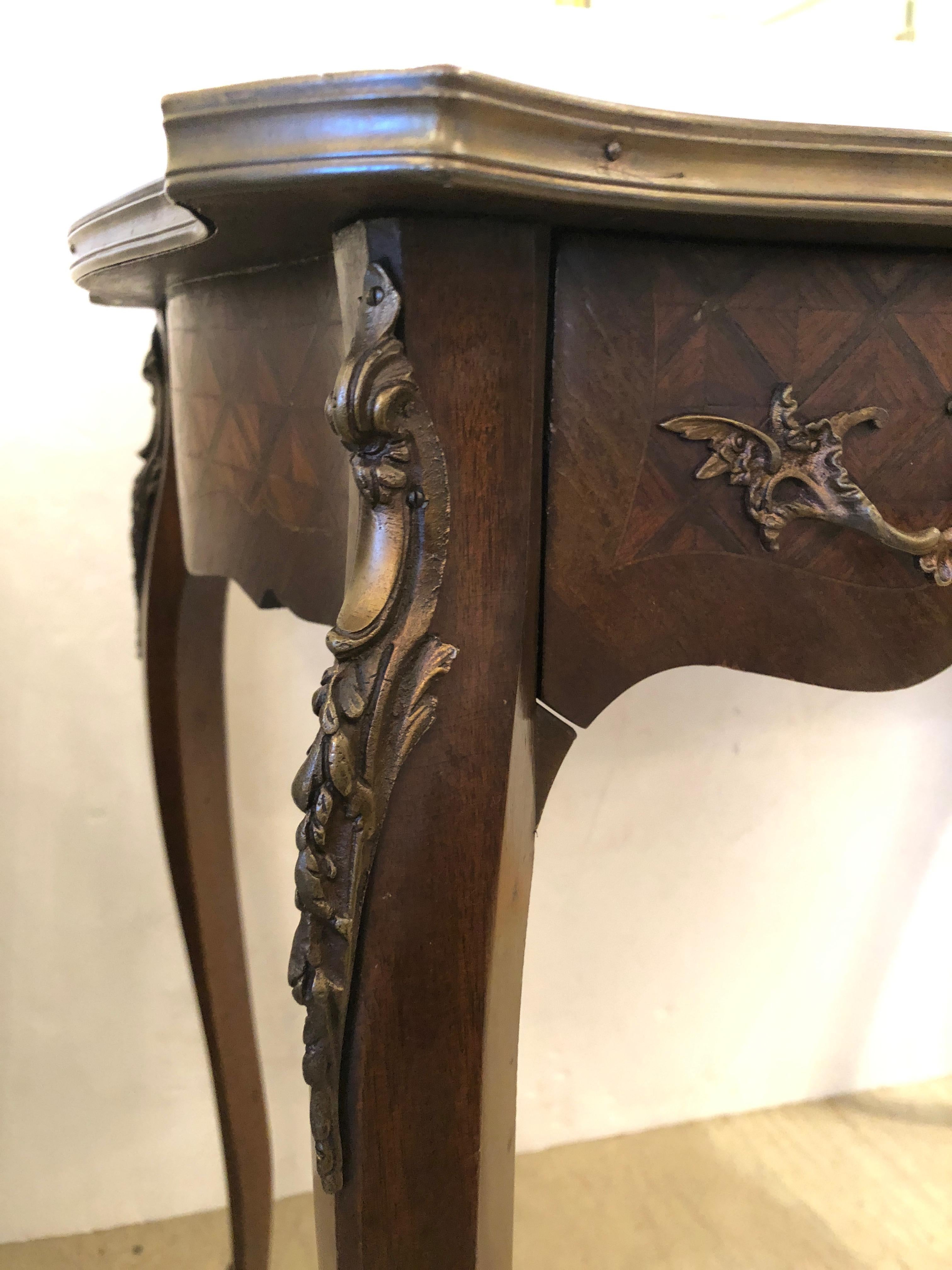 Mahogany Lovely 19th Century French Writing Desk Console or Side Table