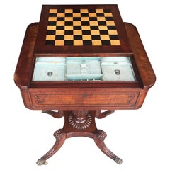 Lovely 19th Century Georgian Period Mahogany Games and Chess Table