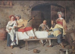 Schönes Gemälde des italienischen Künstlers Alessandro Sani aus dem 19. Jahrhundert (1856-1927)