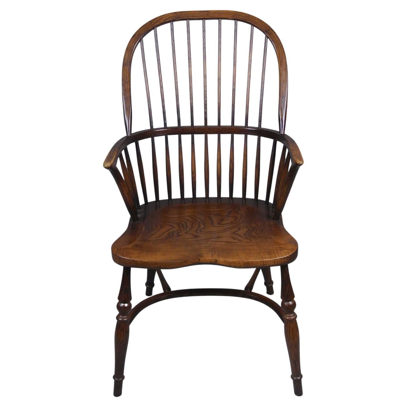 Lovely 19th Century Stick Back Windsor Chair with Crinoline Stretcher