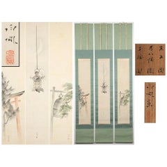 Lovely 19th-Early 20th Century Scroll Paintings Japan Meiji Artist Takebe Hakuho Lovely 19th-Early 20th Century Scroll Paintings Japan Meiji Artist Takebe Hakuho