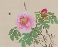 Lovely Scroll Paintings Japan Artist Signed Sparrow in Autumn