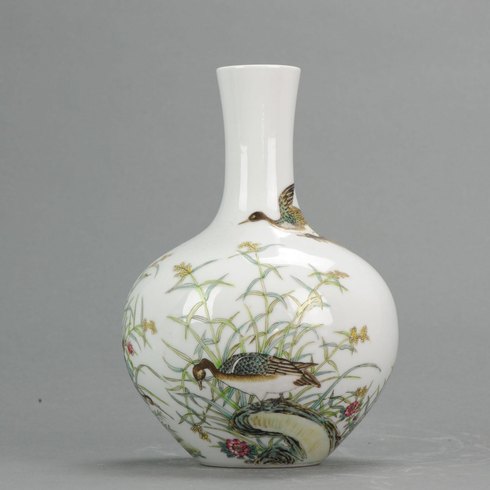 A very nice vase with a stunning decoration. In our opinion it is a fairly recent production, but of fabulous quality.

Yongzheng marked.

Bought in Hong Kong in 1992

Condition
Overall condition perfect. Size: 188mm height

Period
20th