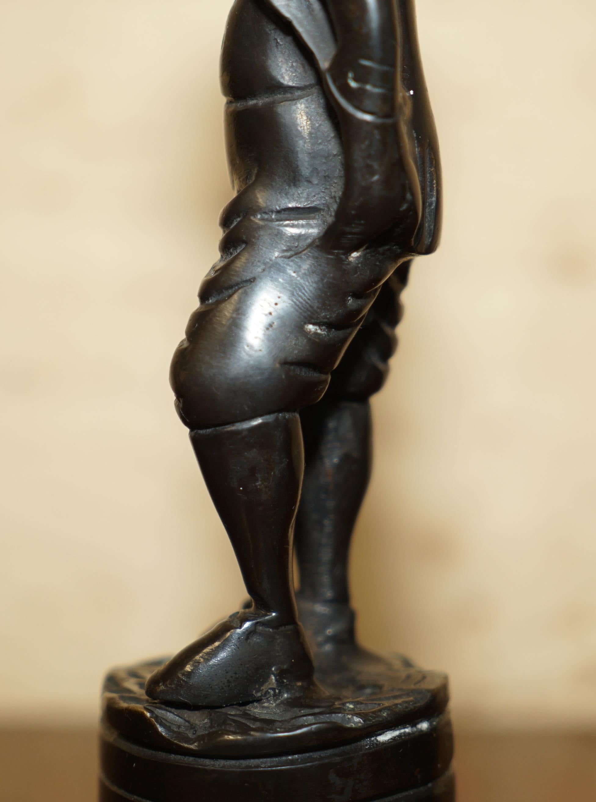 Lovely Bronze Statue of a Victorian Dandy Lovely Rare Find For Sale 2