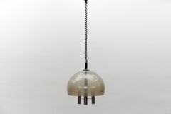 Schöne Hängeleuchte aus Acryl und Chrom, 1960er Jahre