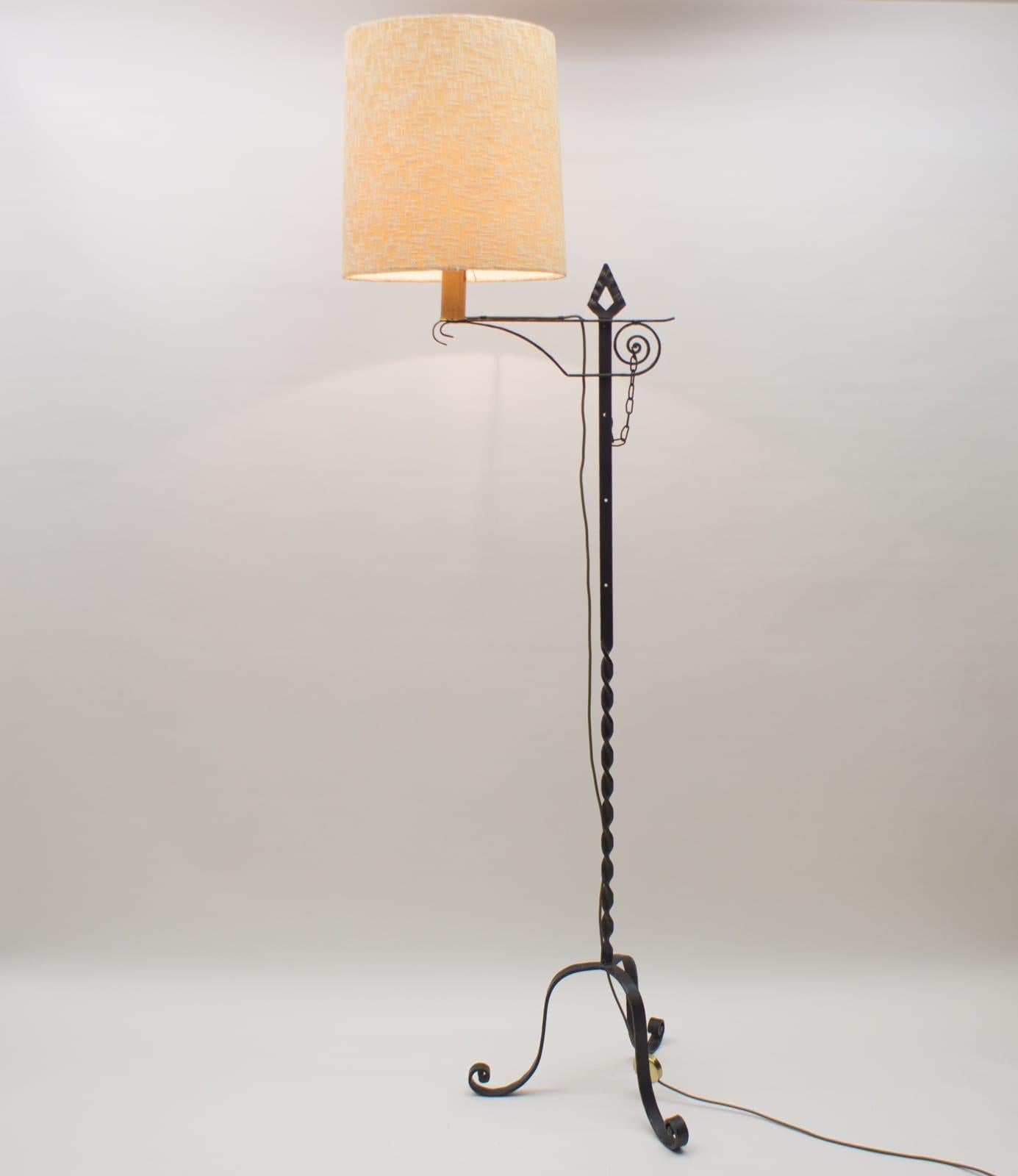 vintage wrought iron floor lamp