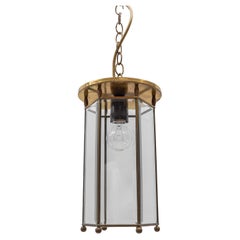 Lovely Adolf Loos Lobmeyr Light Cut Glass and Brass, Austria 1930s