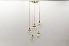 Lovely Amber and Gold Mid-Century Modern Cascading Lamp by WILA, 1960s Germany