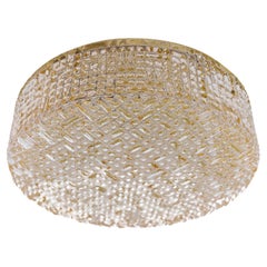 Lovely Amber Bubble Glass Flush Mount Lamp by Helena Tynell for Limburg BOOM
