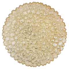Lovely Amber Bubble Glass Flush Mount Lamp by Helena Tynell for Limburg, G