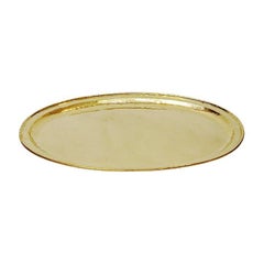 Lovely and Oval Swedish Brass Plate or Tray from the 1940s Lovely and Oval Swedish Brass Plate or Tray from the 1940s