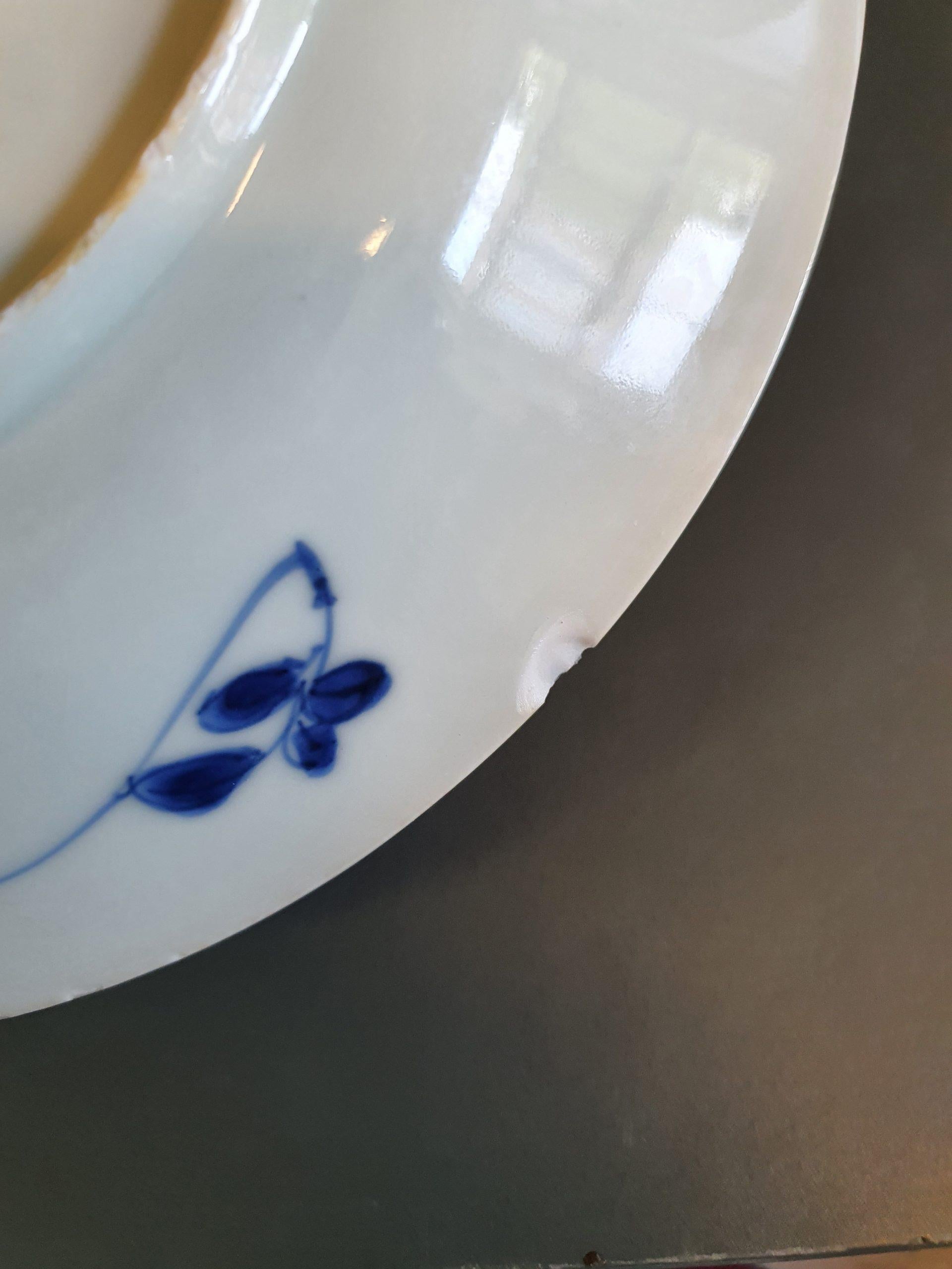 Schöne antike blau-weiße Schale Lotus Enten Qing Chinesisches Porzellan Ch im Angebot 6