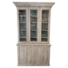 Lovely Used 2-Part Display Cabinet/Tallboy, France