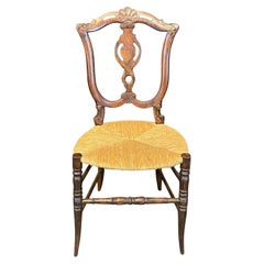 Lovely Antique American Carved Wood Side Chair