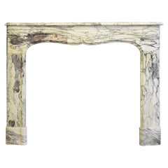 Lovely Antique Breche Violet Marble Fireplace Mantel