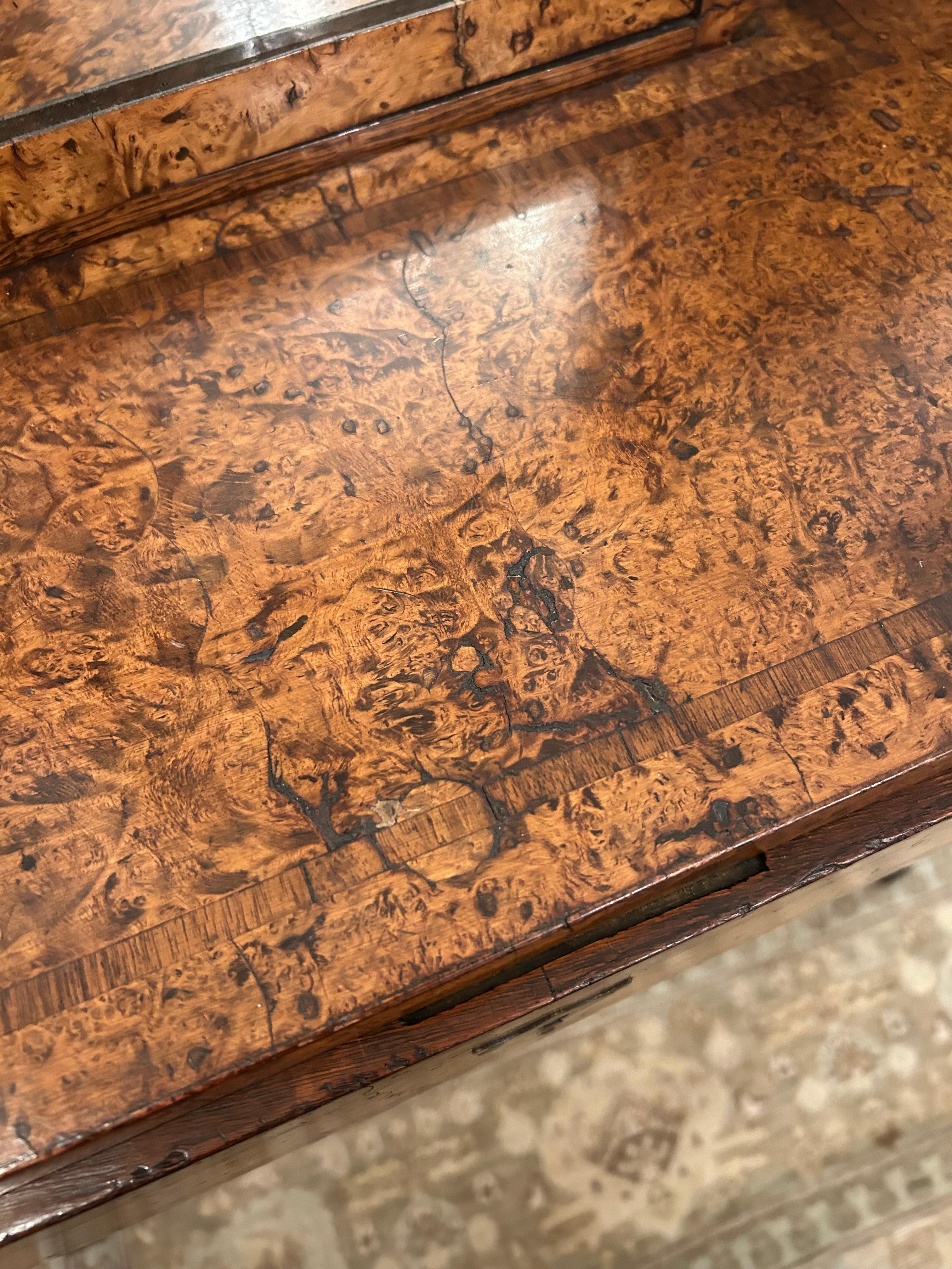 Lovely Antique Burl & Marble Dressing Table Desk For Sale 3
