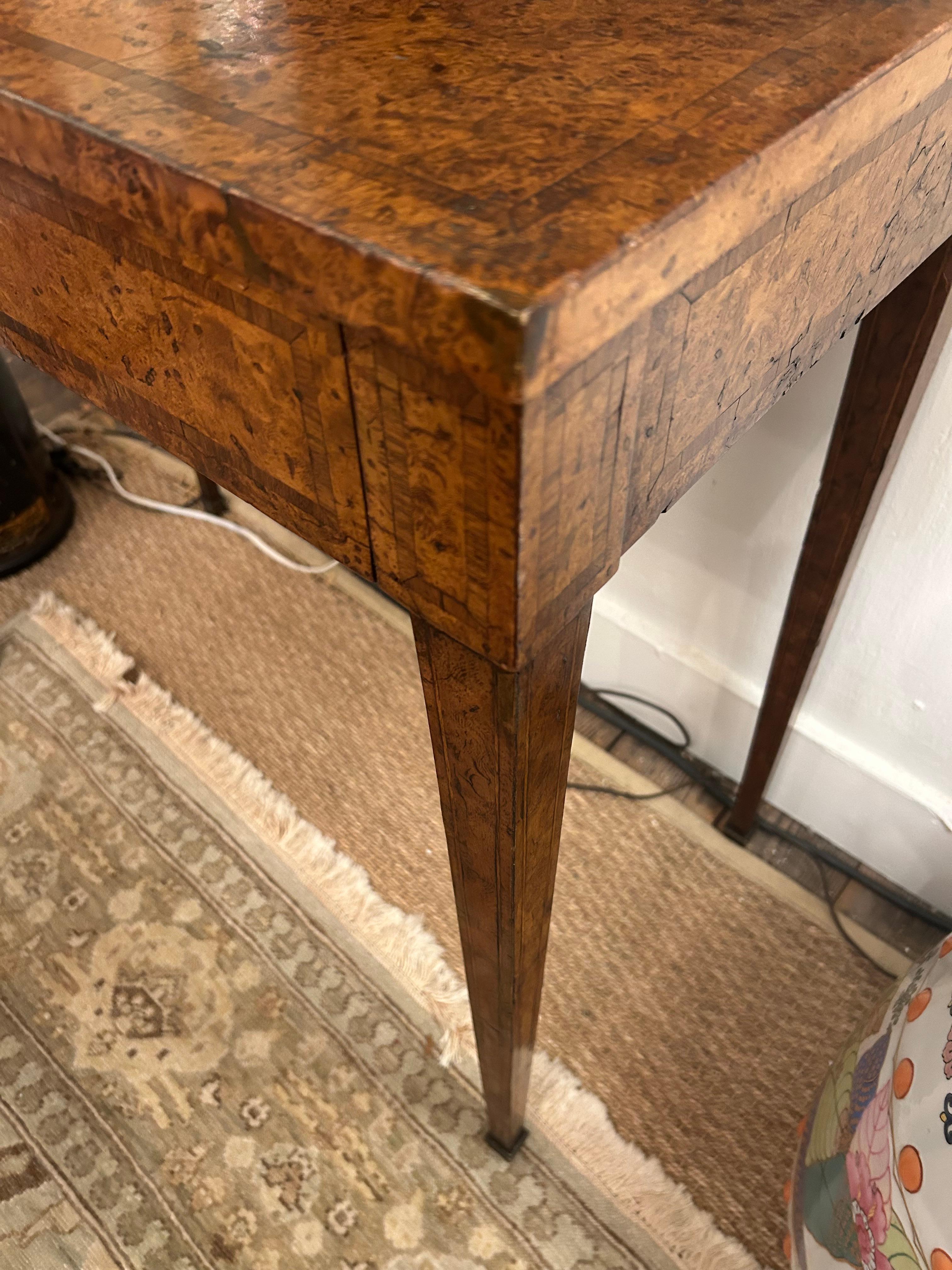 Lovely Antique Burl & Marble Dressing Table Desk For Sale 1