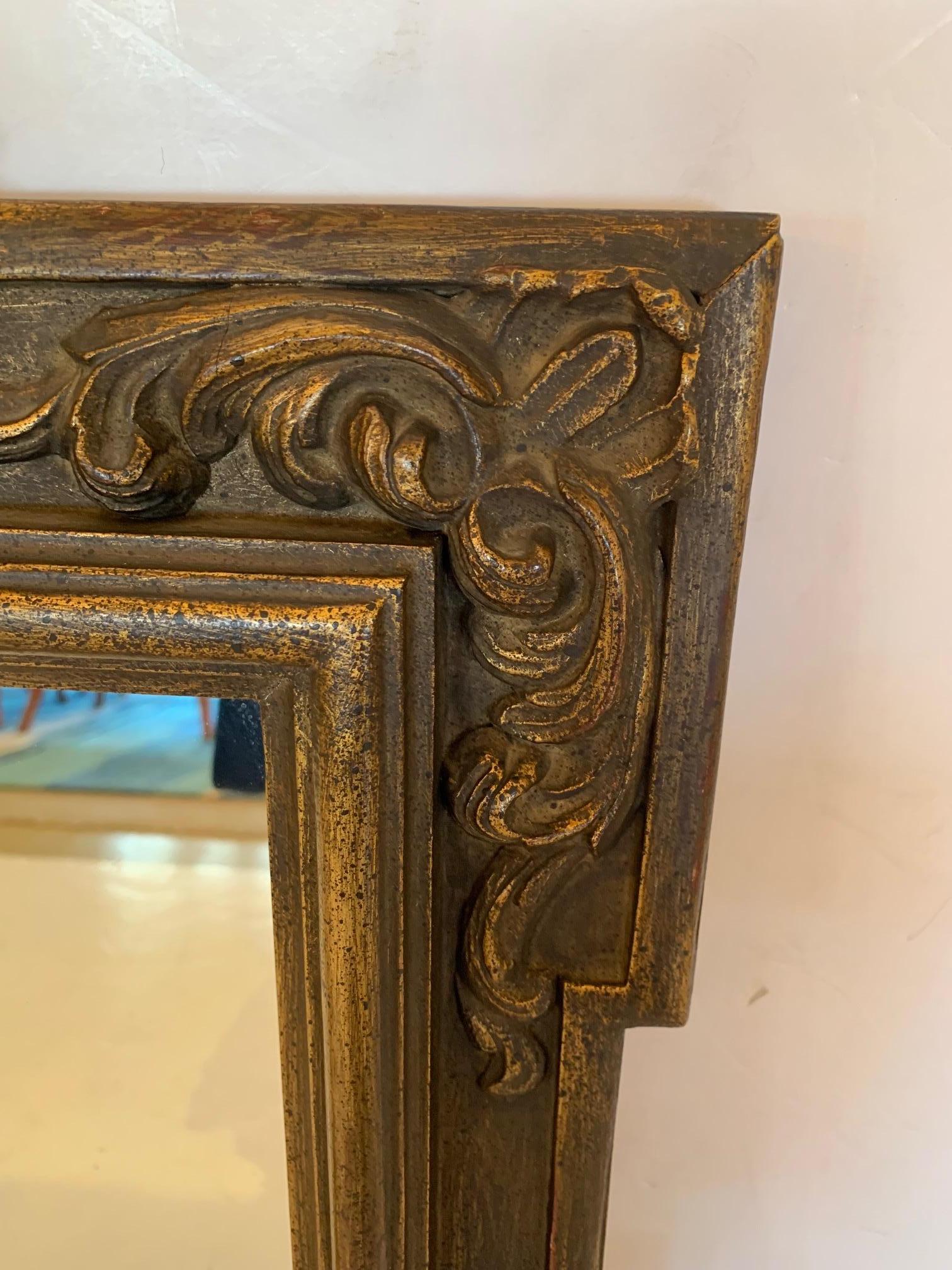 Lovely Antique Carved & Gilded Wall Mirror For Sale 1