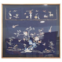 Lovely Antique Chinese Silk Table Cover With Intricate Details Qing Period