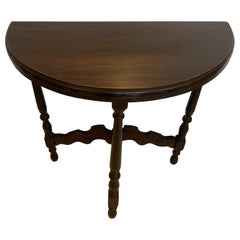 Lovely Antique Diminutive Demilune Console Table