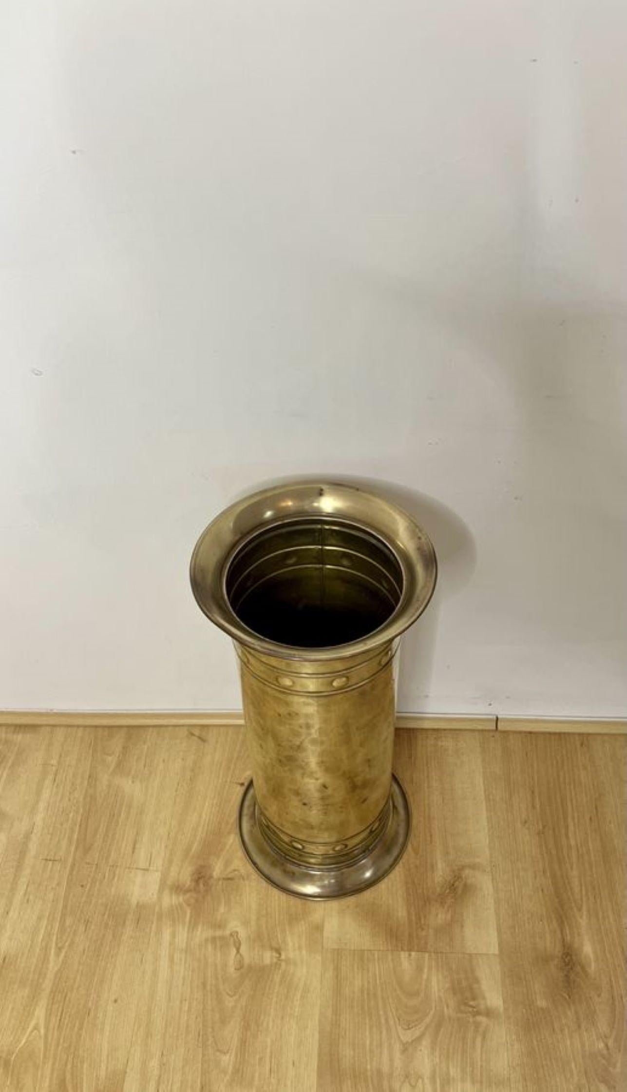 Lovely antique Edwardian brass stick stand  In Good Condition In Ipswich, GB