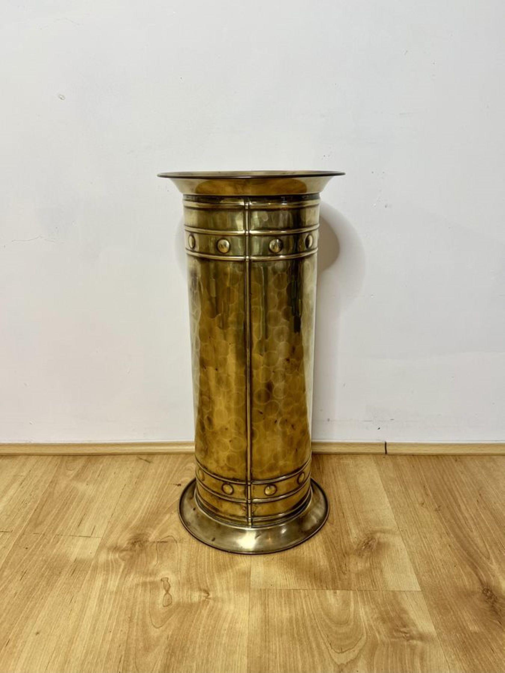 20th Century Lovely antique Edwardian brass stick stand 