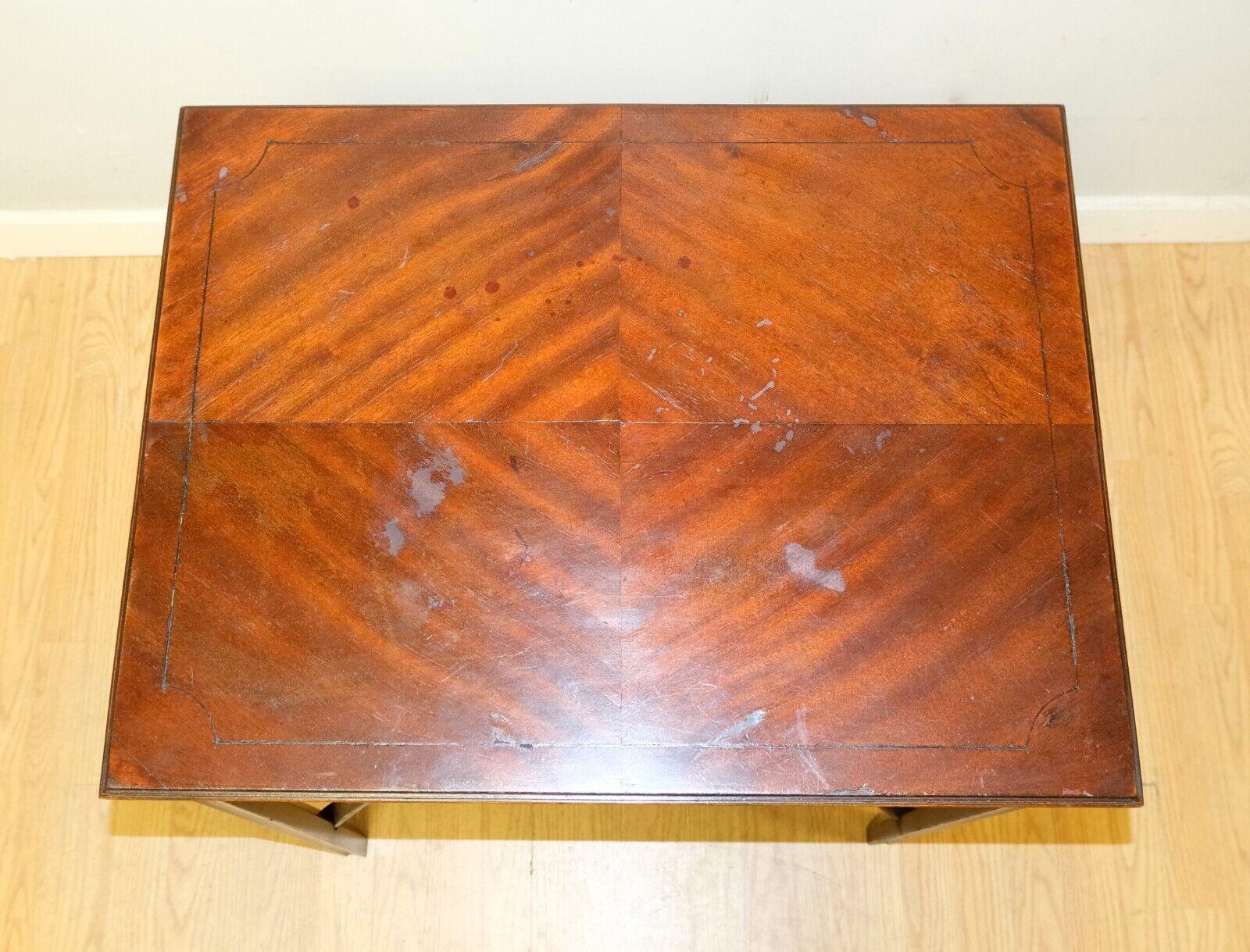 LOVELY ANTIQUE EDWARDIAN HARDWOOD SiDE TABLE STRAIGHT LEGS & CARVING For Sale 2