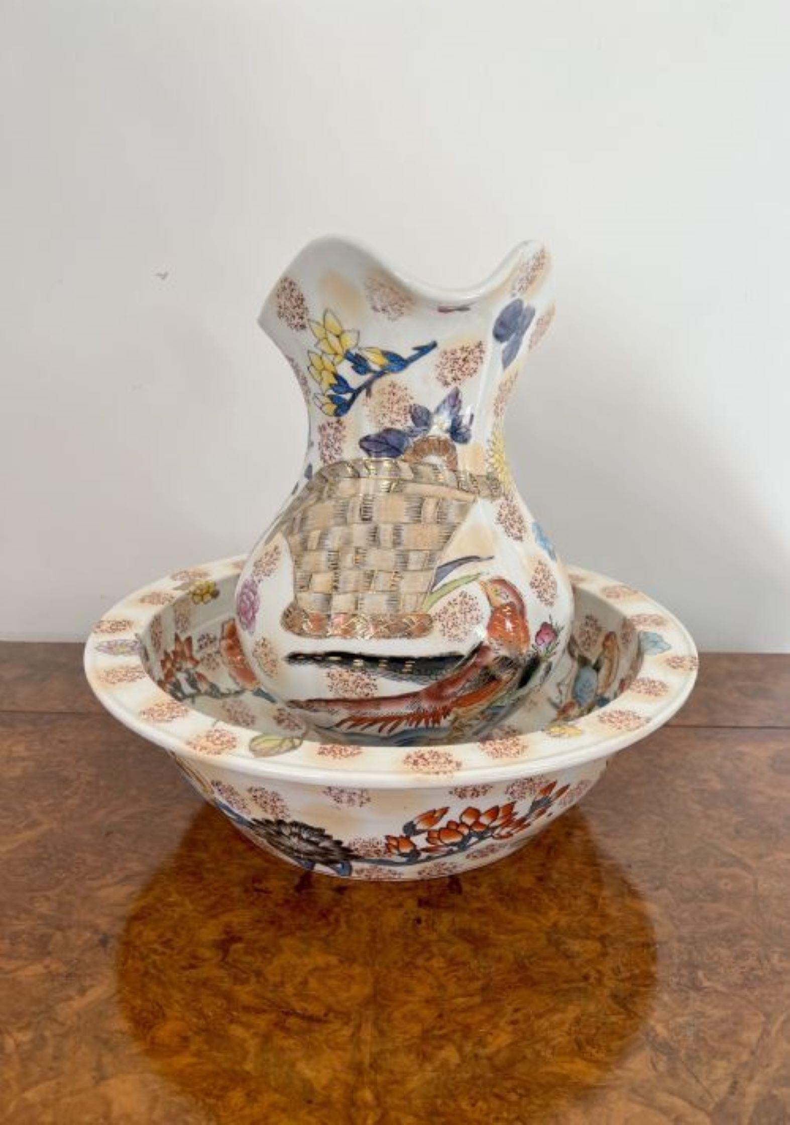 Lovely antique Edwardian jug and bowl set  For Sale 4