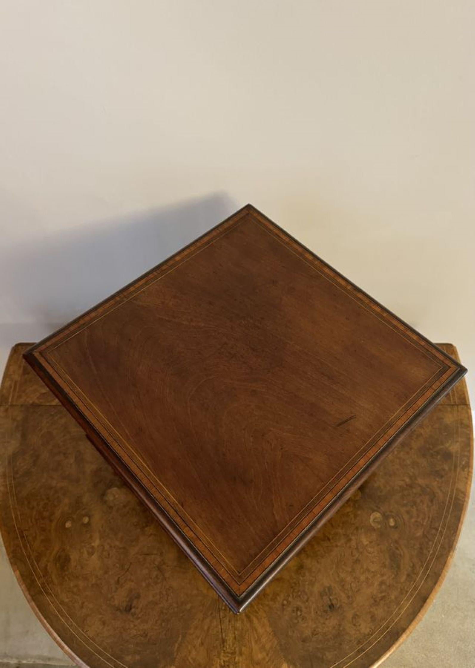 Lovely antique Edwardian mahogany inlaid table top revolving bookcase In Good Condition In Ipswich, GB