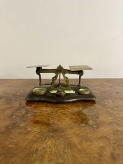 Lovely antique Edwardian postal scales & weights