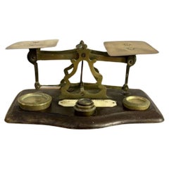 Lovely antique Edwardian postal scales & weights