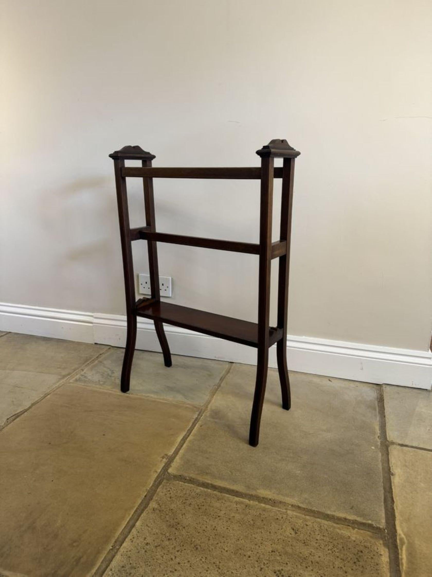 Lovely antique Edwardian quality mahogany inlaid towel rail  For Sale 1