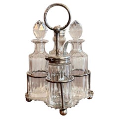 Lovely antique Edwardian silver plated cruet set