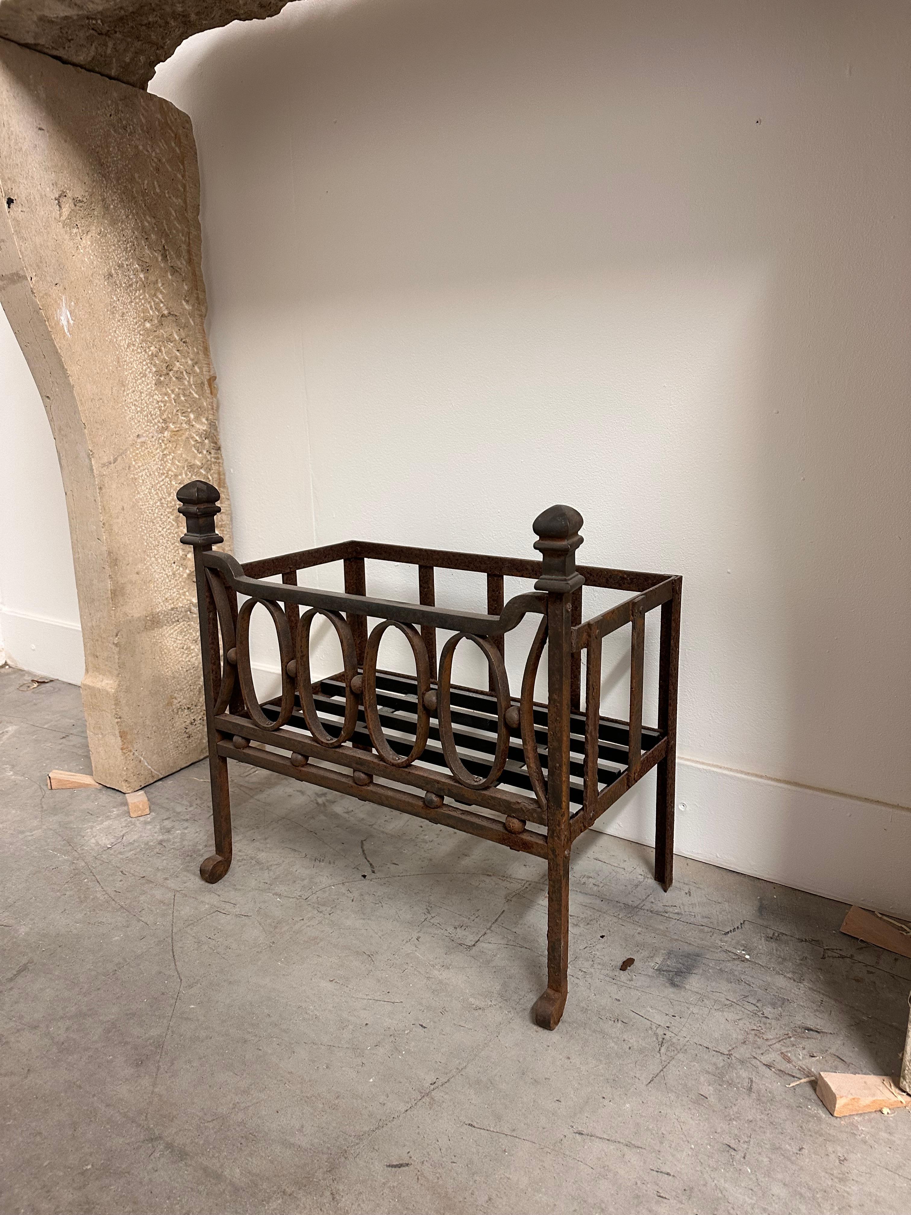 19th Century Lovely Antique Fire Grate /  Firebasket For Sale