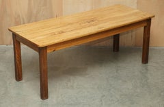 LOVELY ANTIQUE FRENCH FARMHOUSE FRUiTWOOD & OAK TWO TONE REFECTORY DINING TABLE