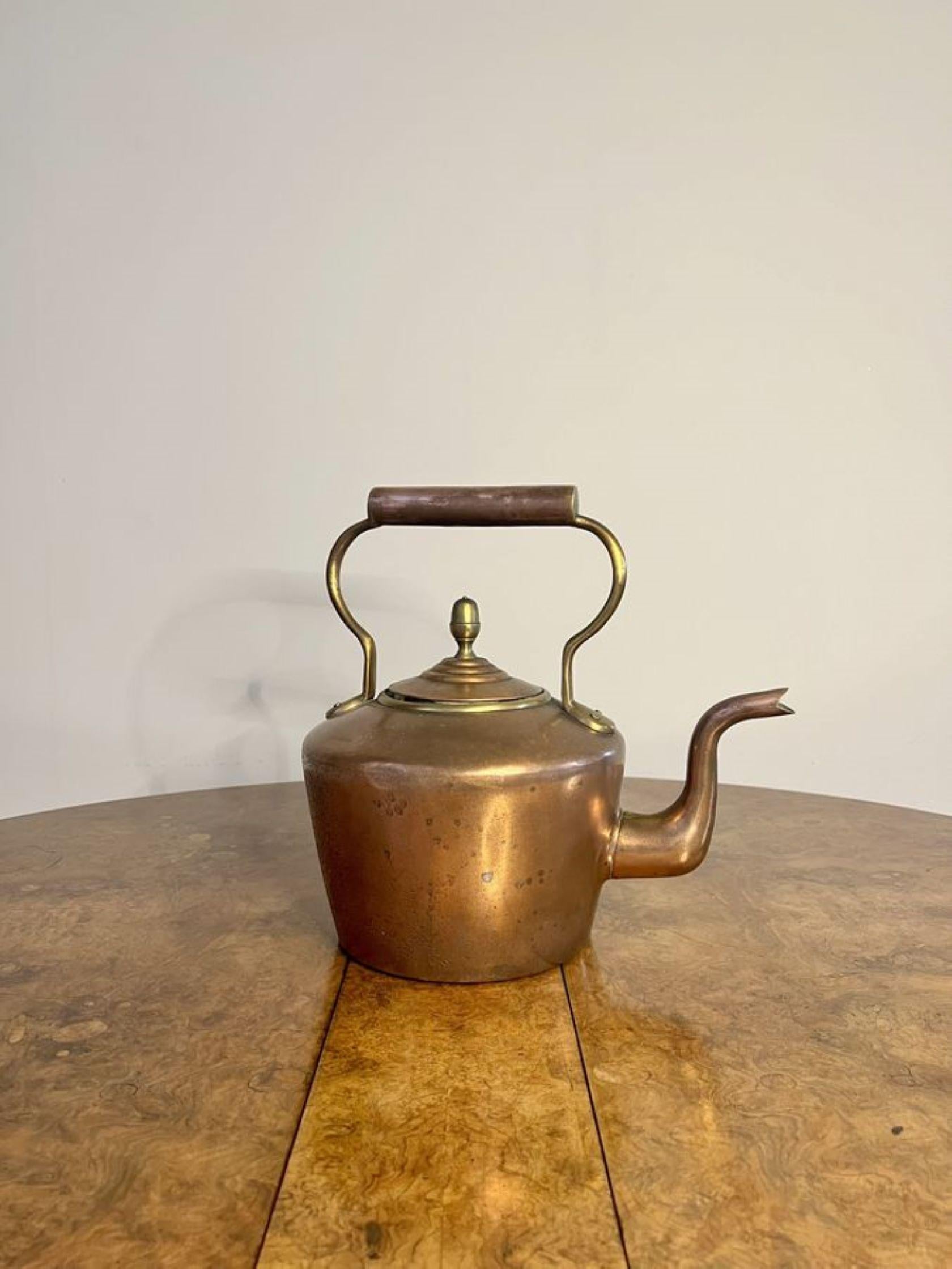 Lovely antique George III copper kettle  For Sale 1