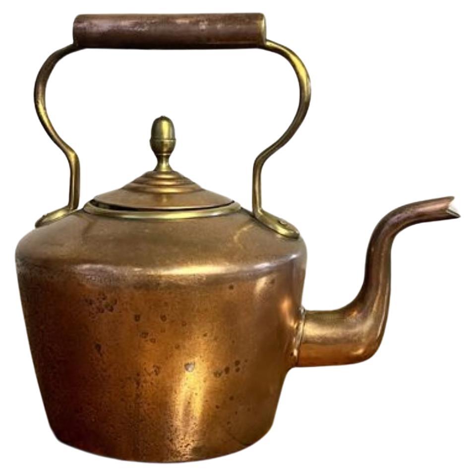 Lovely antique George III copper kettle  For Sale