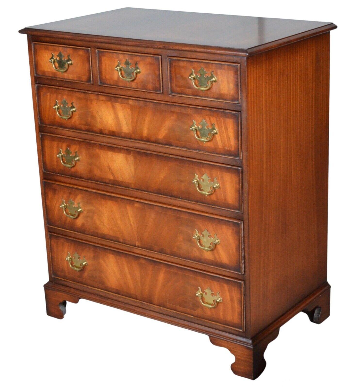 Brass Lovely Antique Georgian Hardwood Chest of Drawers with a Hidden Drawer For Sale