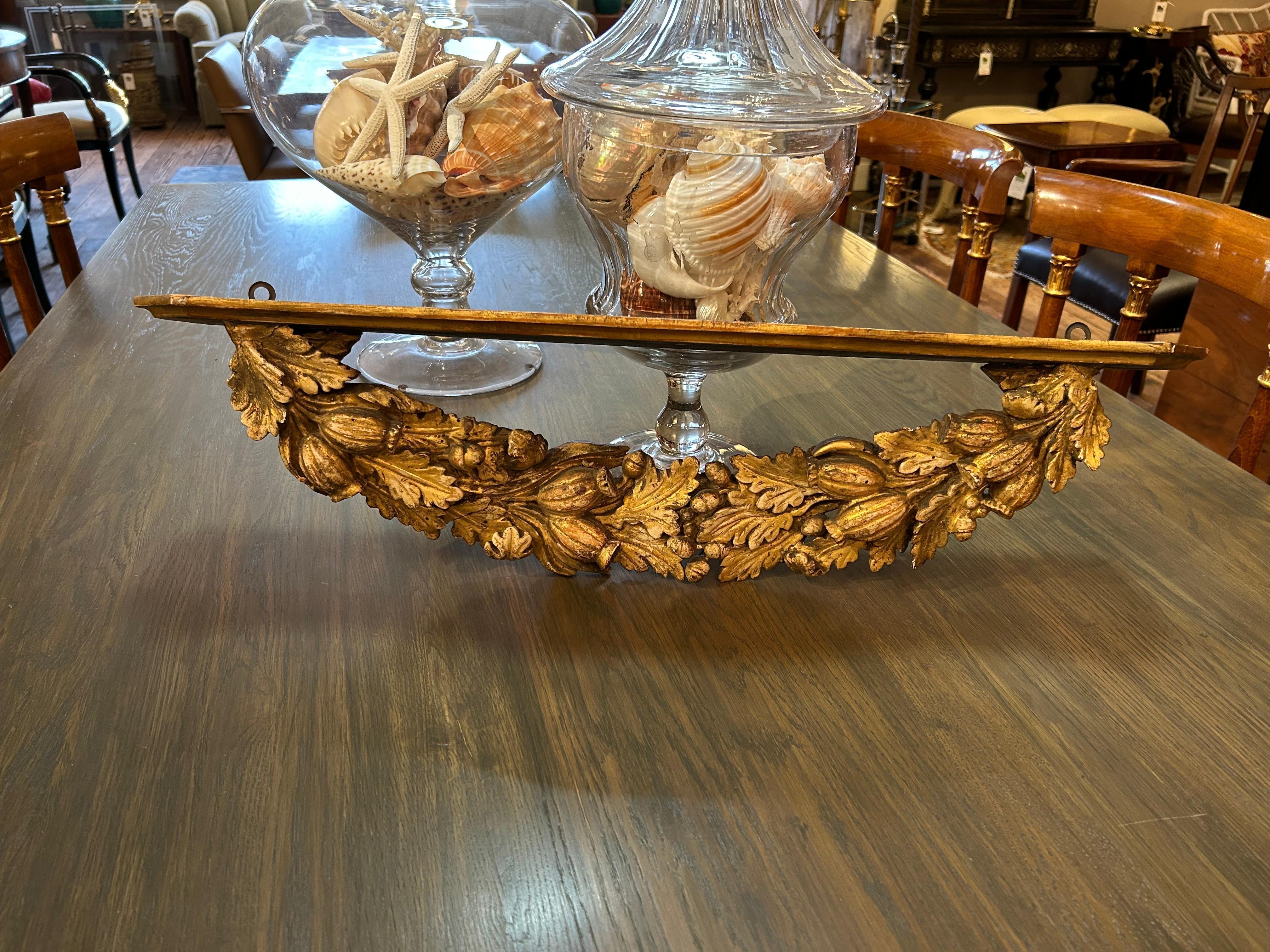 19th Century Lovely Antique Giltwood Swag Adorned Wall Shelf Bracket For Sale