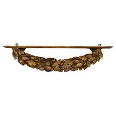 Lovely Antique Giltwood Swag Adorned Wall Shelf Bracket