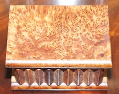 Lovely Antique Hand Made Burr Walnut Trinket Jewellery Box Stunning Patina