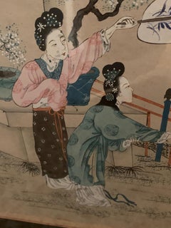 Lovely Antique Japanese Gouache on Paper