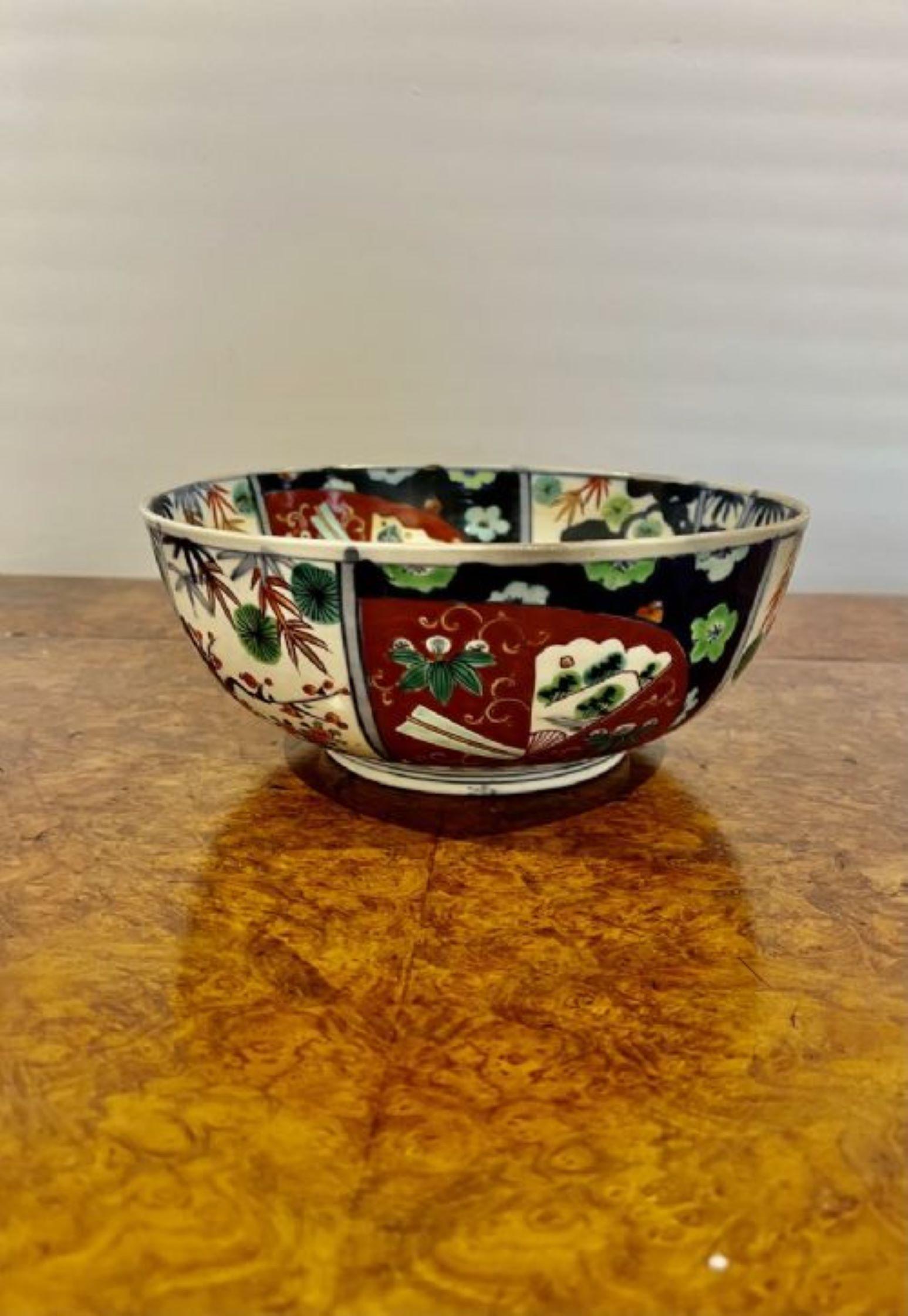 20th Century Lovely antique Japanese imari bowl  For Sale