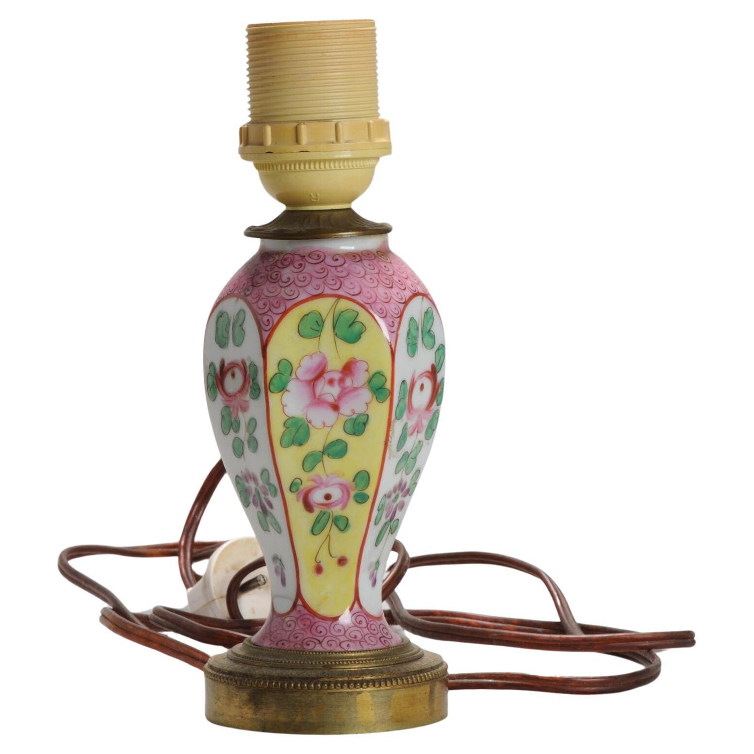 Lovely Antique Lamp Vase in Kakiemon Colors France Samson, 19th Century