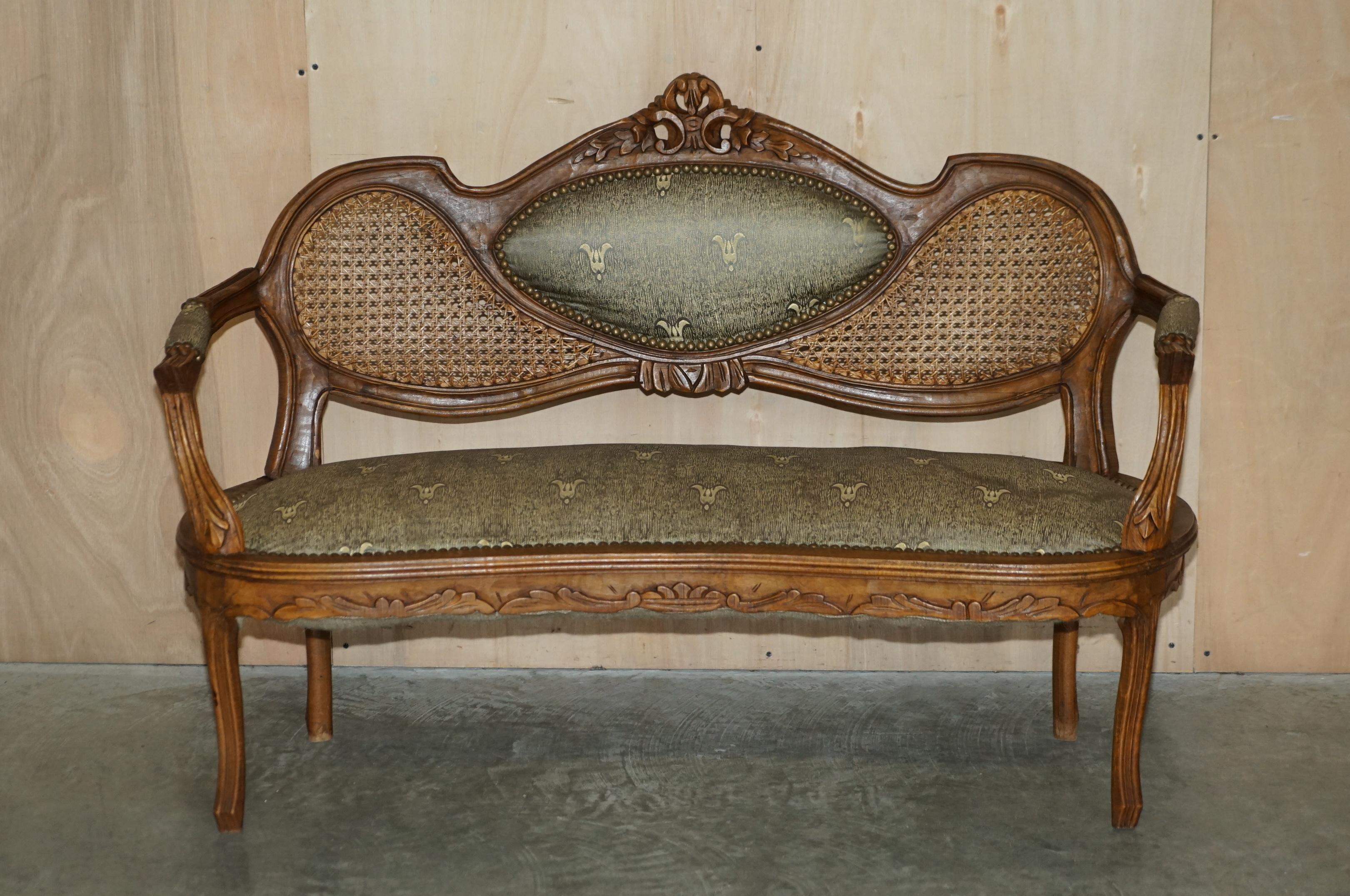 Royal House Antiques

Royal House Antiques is delighted to offer for sale this stunning original circa 1890 Napoleon III Louis XVI style bergère settee which is part of a suite   

Please note the delivery fee listed is just a guide, it covers