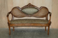 LOVELY ANTIQUE NAPOLEON III CIRCA 1890 BERGERE WiNDOW SEAT BENCH SETTEE SOFA